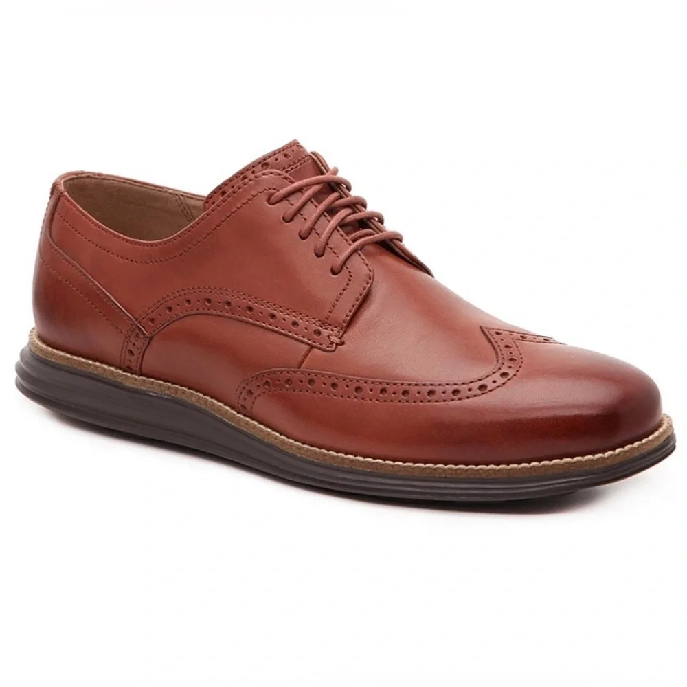 Cole Haan Men's OriginalGrand Wingtip Oxford Brown size 8.5